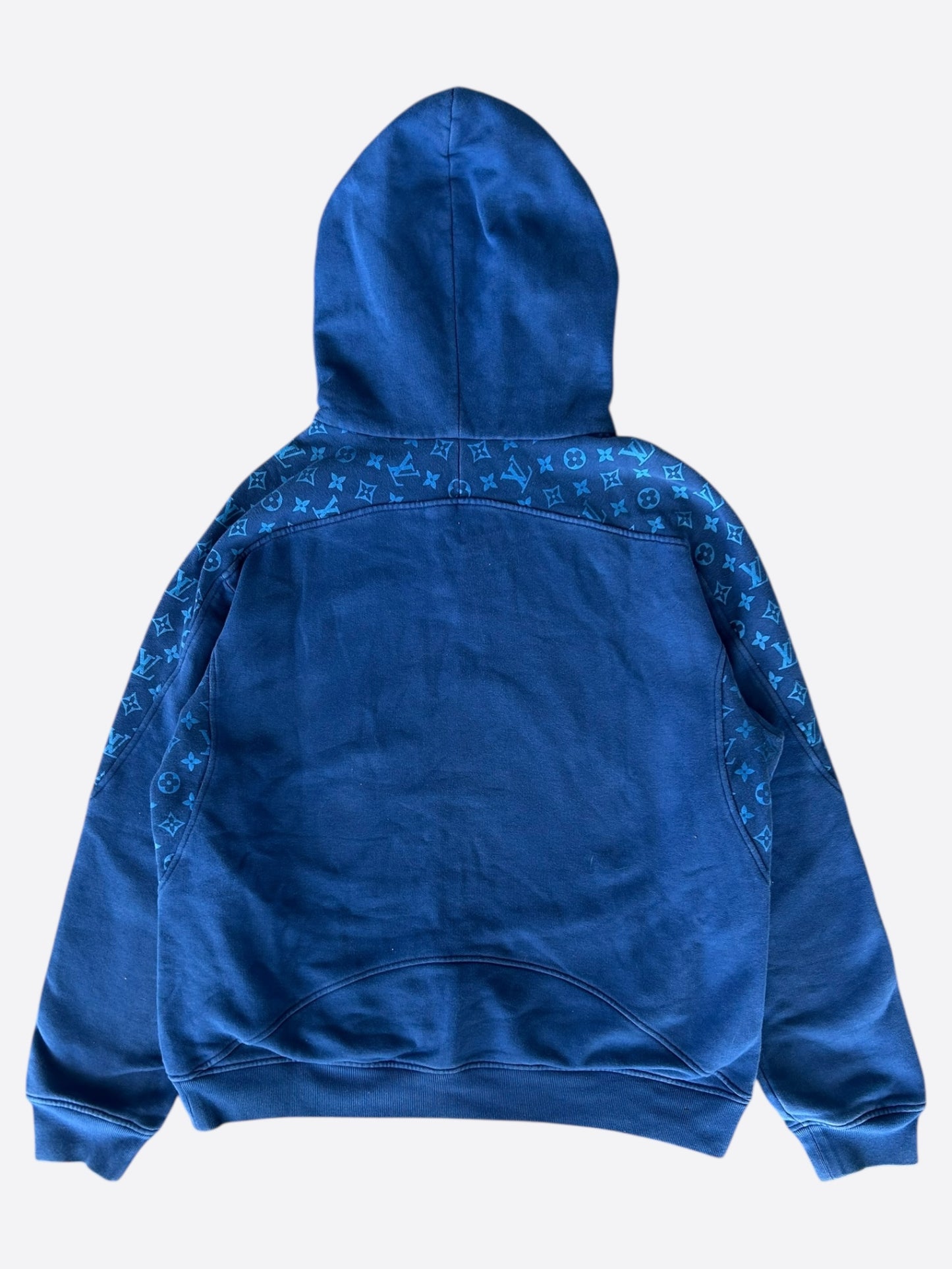 Louis Vuitton Blue Circle Cut Monogram Hoodie