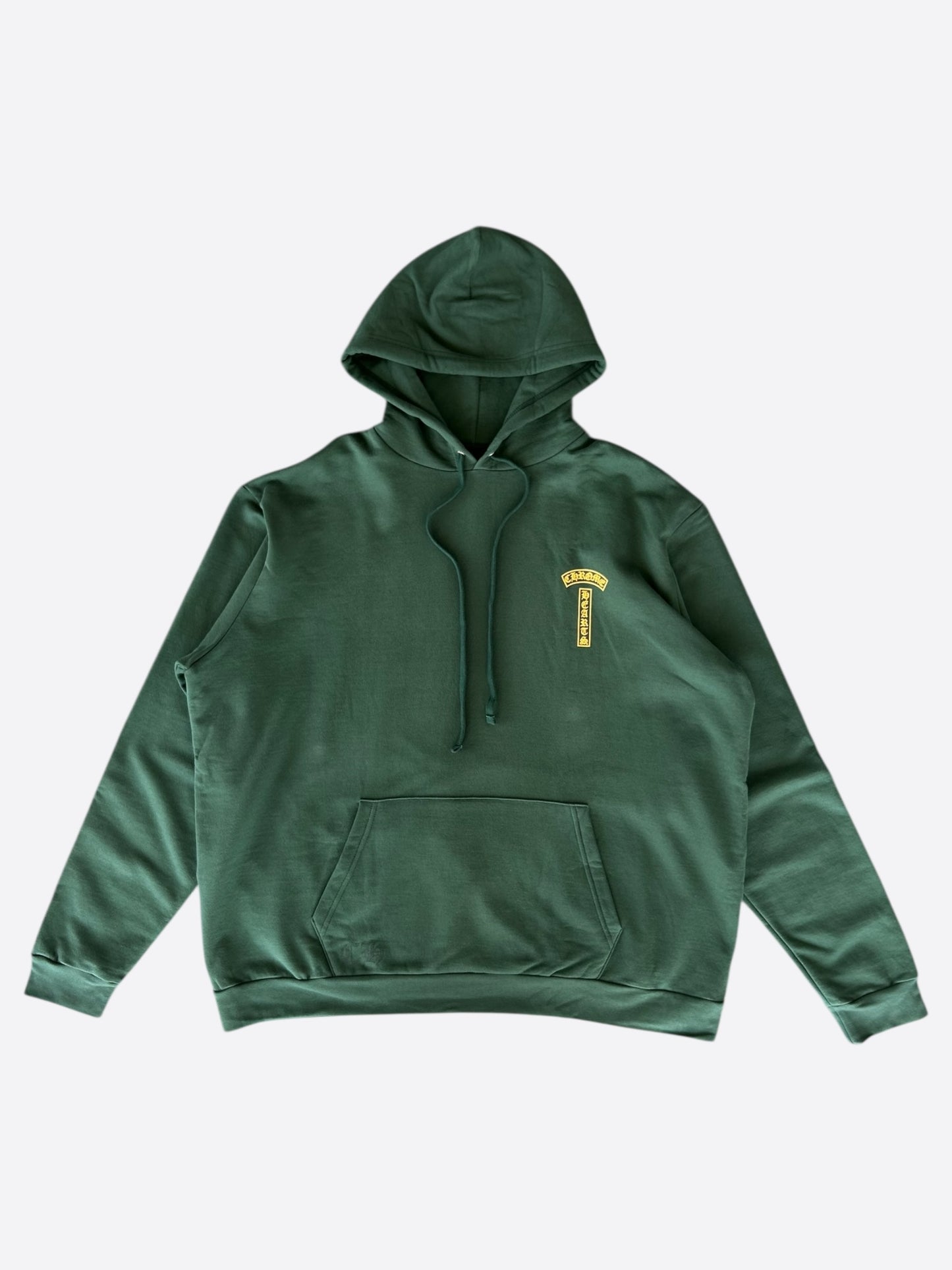 Chrome Hearts Green & Yellow T-Bar Logo Hoodie