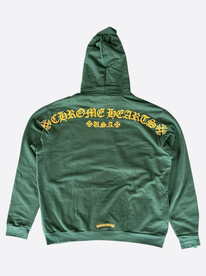 Chrome Hearts Green & Yellow T-Bar Logo Hoodie