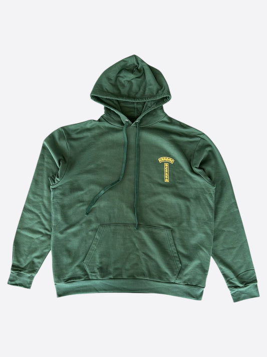 Chrome Hearts Green & Yellow T-Bar Logo Hoodie