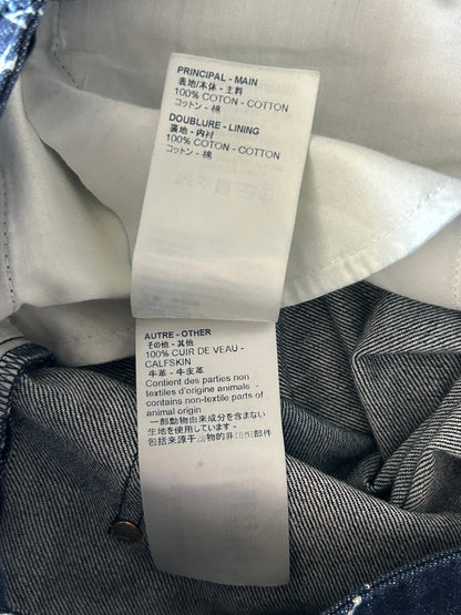 Louis Vuitton Navy & White Leaf Jeans