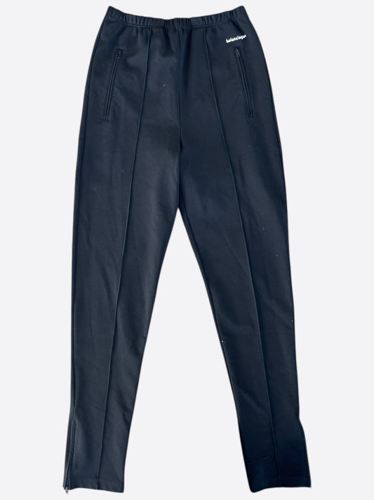 Balenciaga Black & White Copyright Logo Trackpants