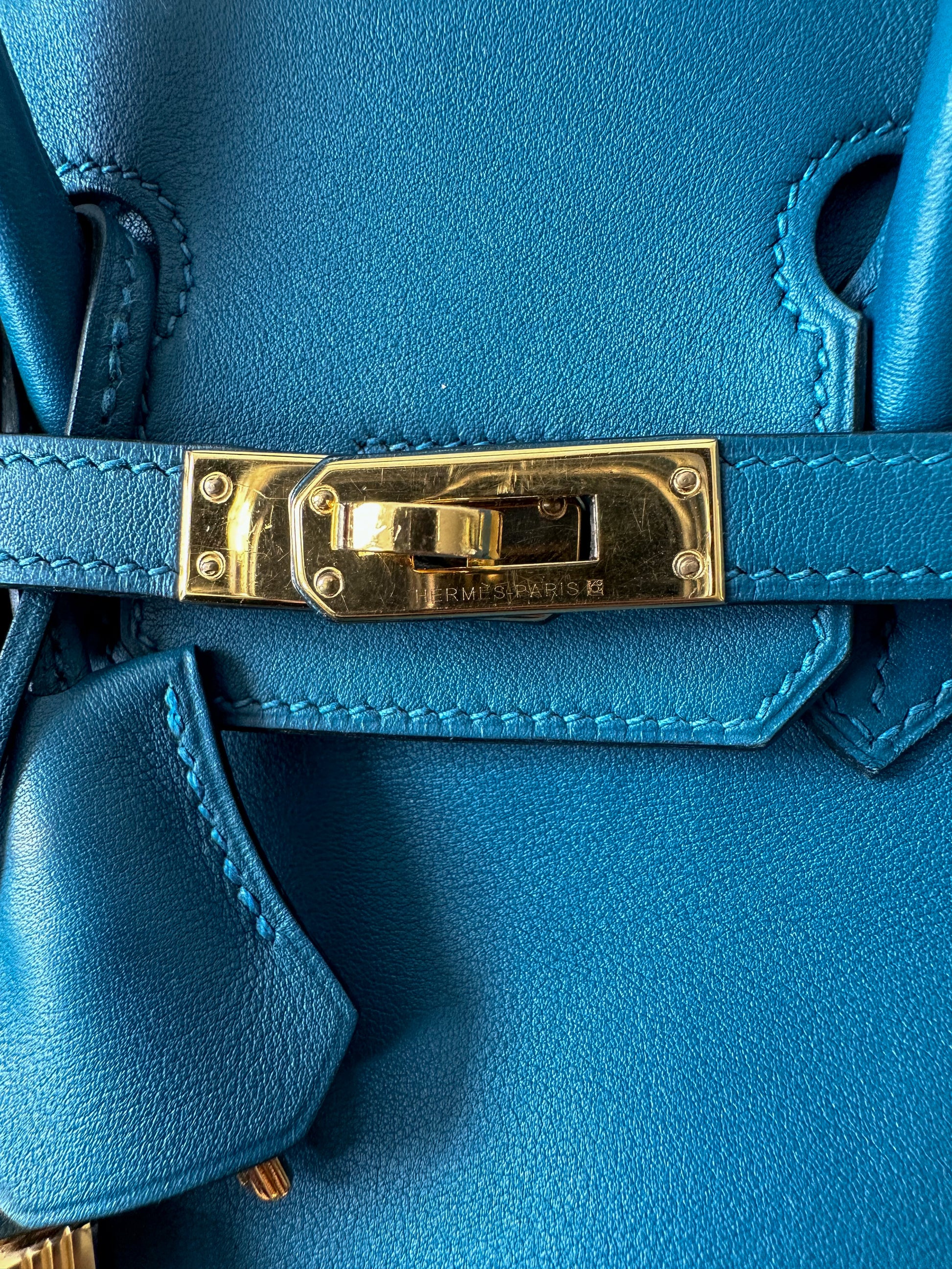 Hermès Blue Swift Leather Birkin 25
