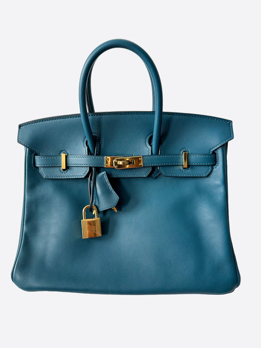 Hermès Blue Swift Leather Birkin 25