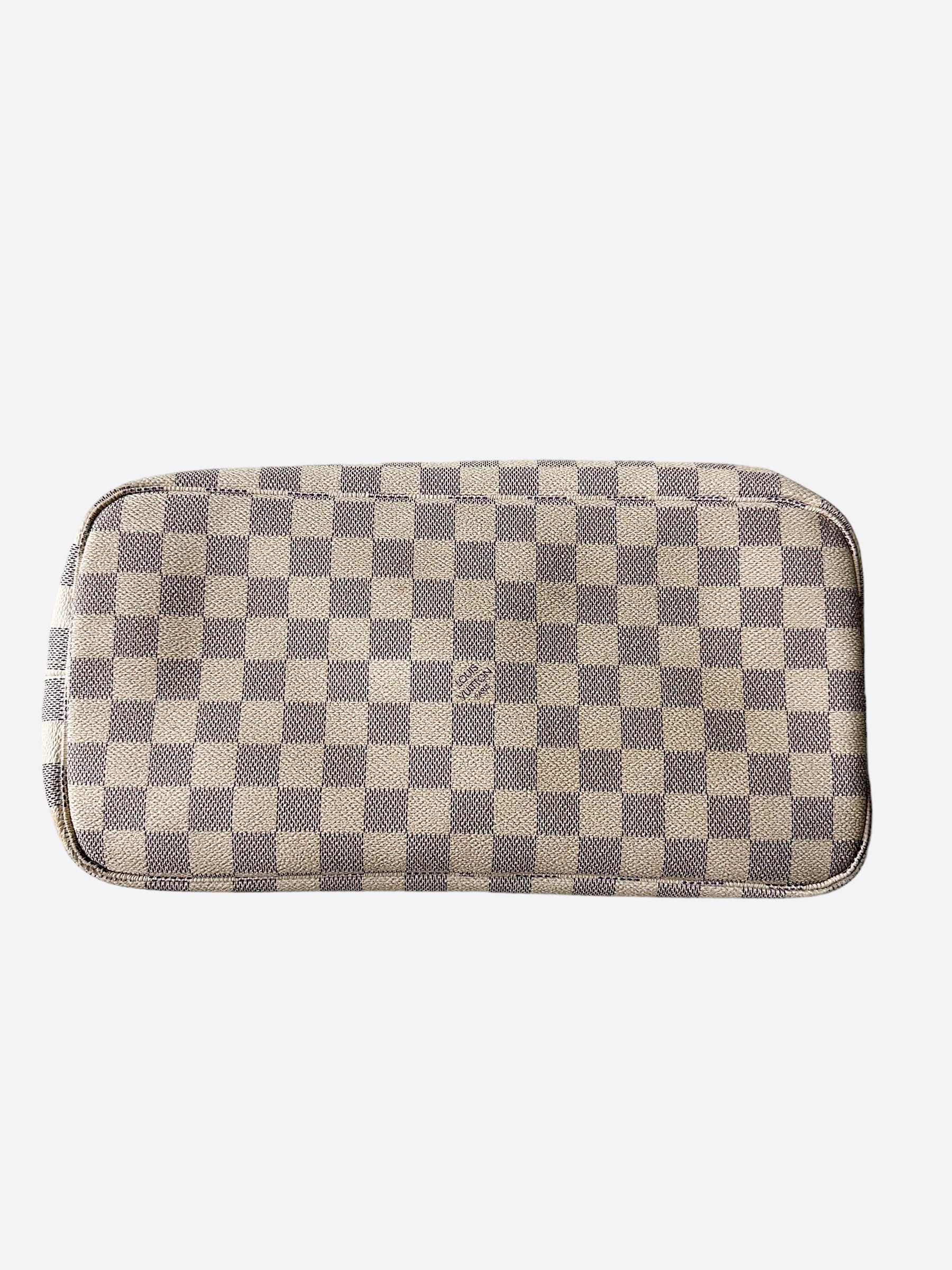 LOUIS VUITTON Damier Azur Coated Canvas Neverfull MM at 1stDibs