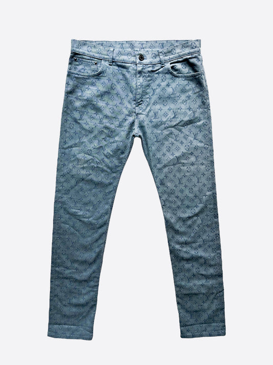 Louis Vuitton Blue Monogram Slim Jeans