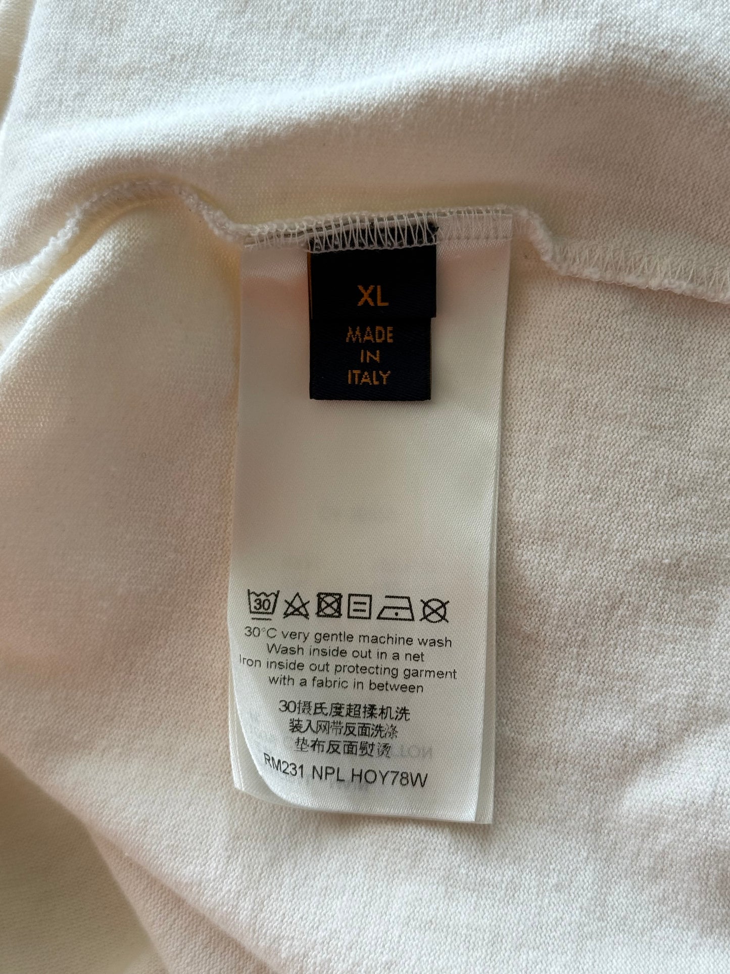 Louis Vuitton White Rainbow Logo T-Shirt