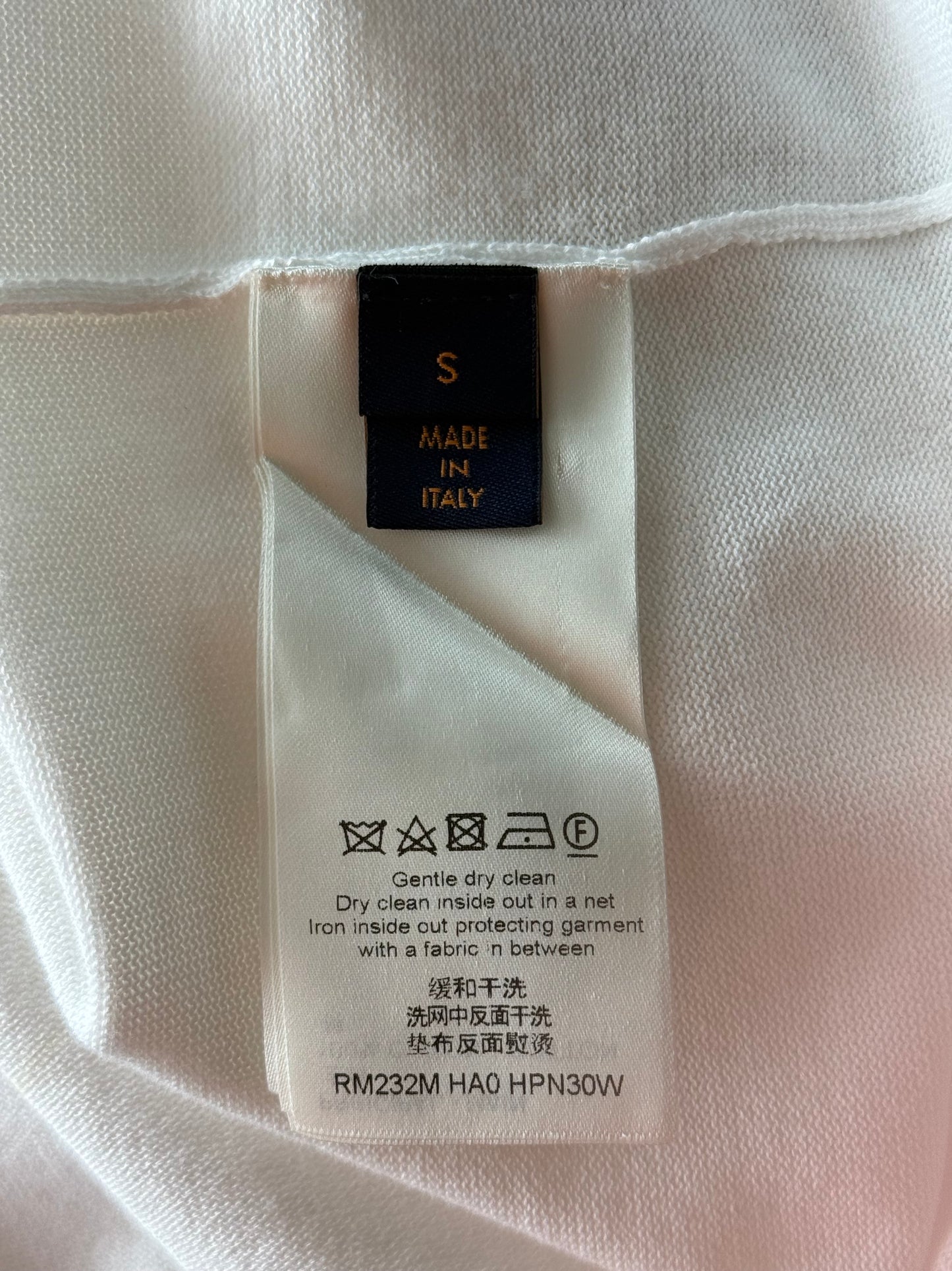 Louis Vuitton White & Pink Flower Logo Intarsia T-Shirt