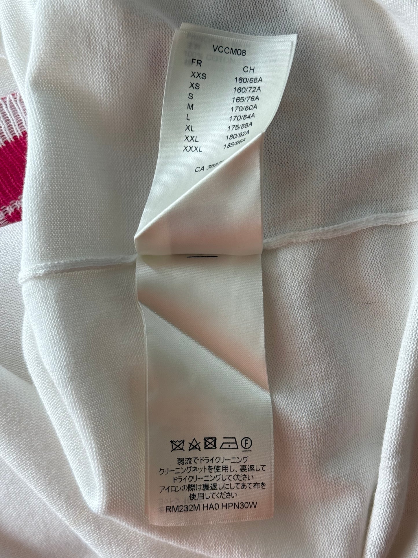 Louis Vuitton White & Pink Flower Logo Intarsia T-Shirt