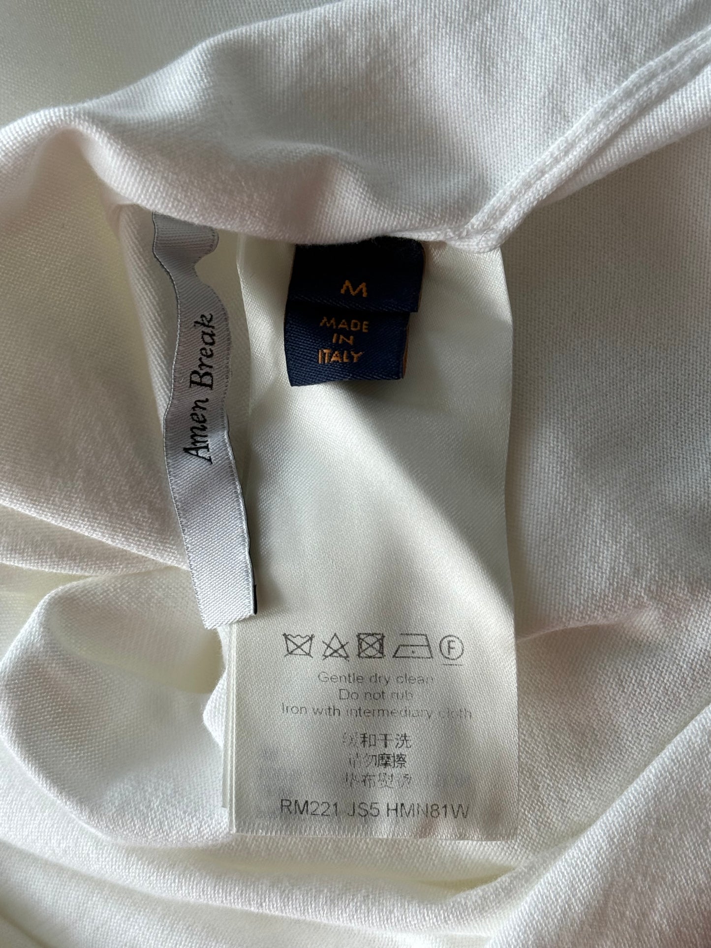 Louis Vuitton White & Green Vuitton Intarsia T-Shirt