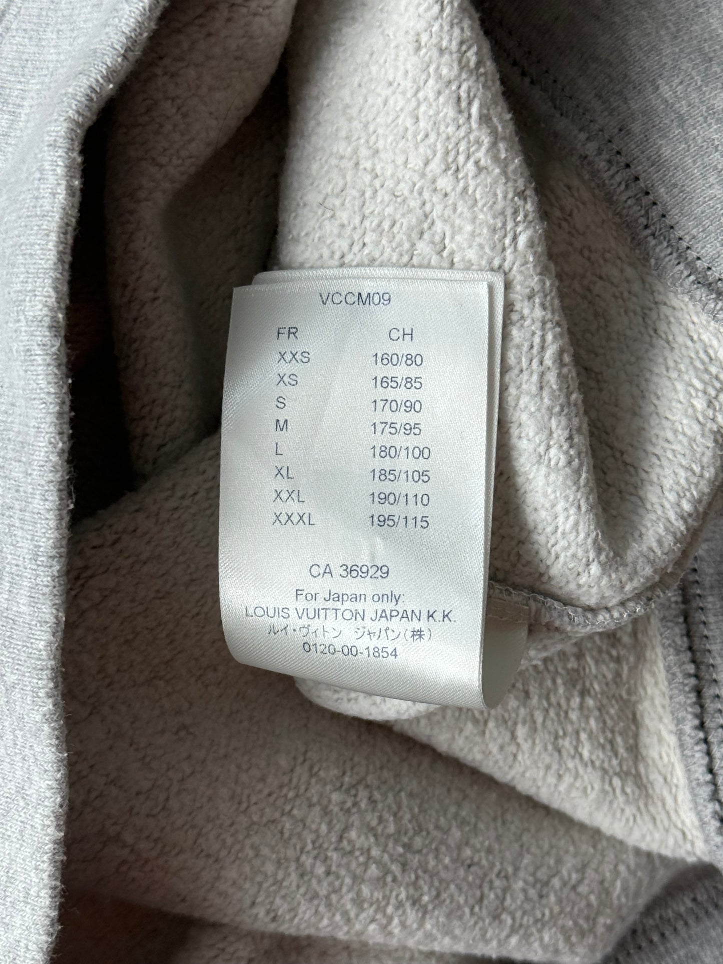 Louis Vuitton Grey Peace & Love Logo Embroidered Sweater