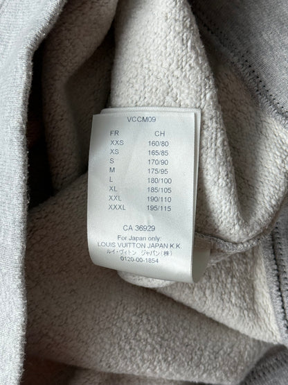 Louis Vuitton Grey Peace & Love Logo Embroidered Sweater