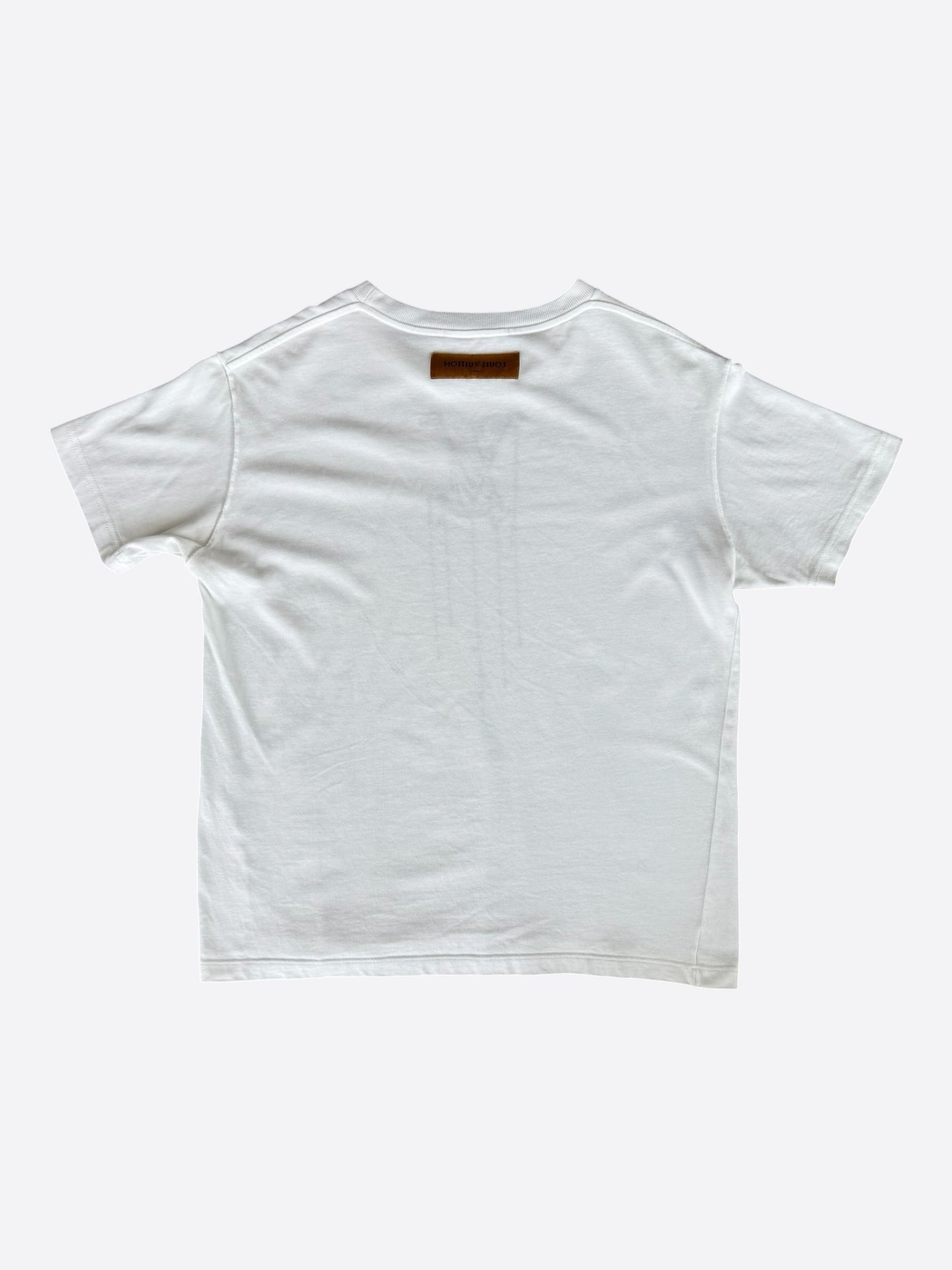 Louis Vuitton White & Black Pendant Logo T-Shirt