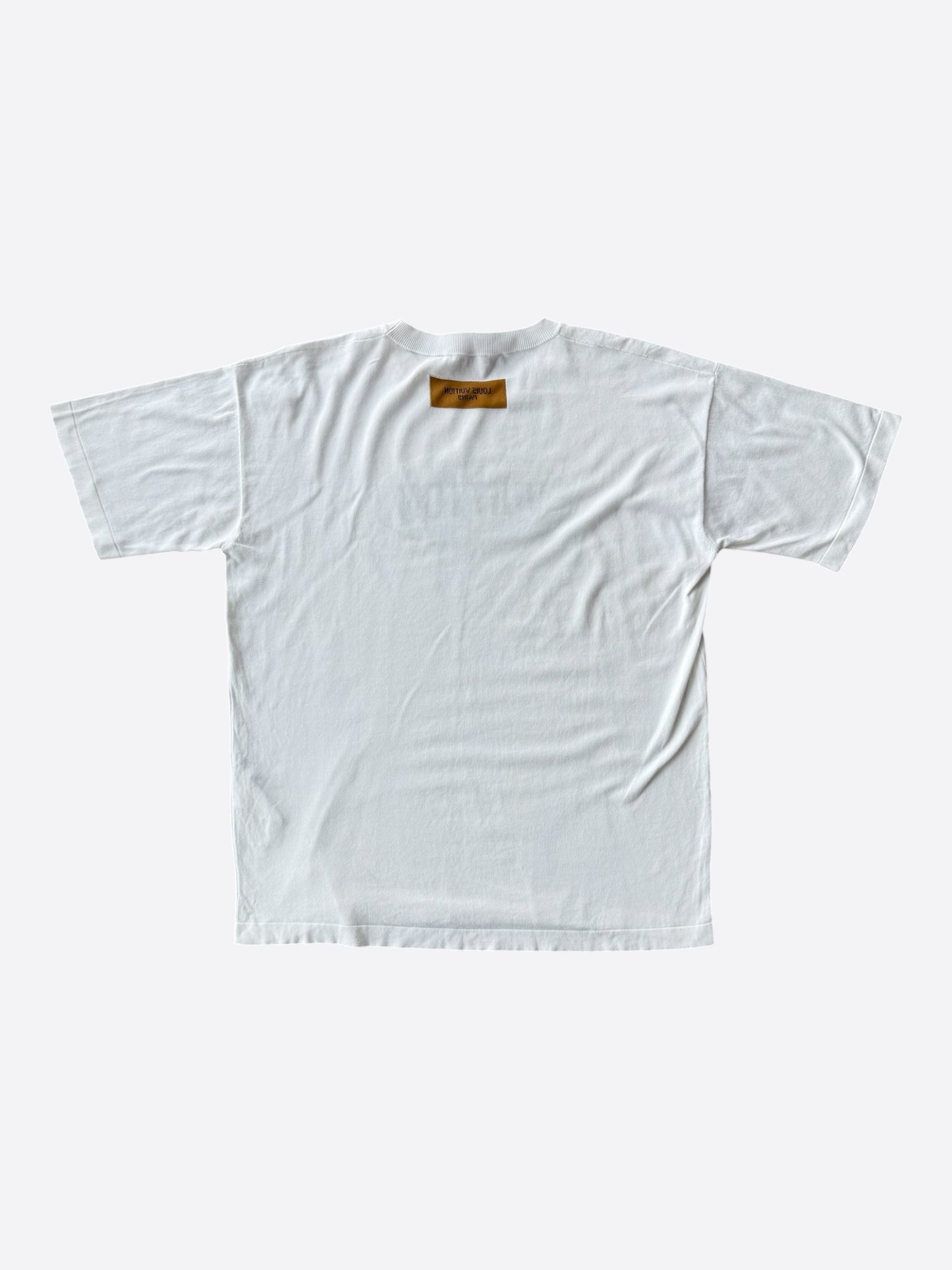 Louis Vuitton White & Green Vuitton Intarsia T-Shirt