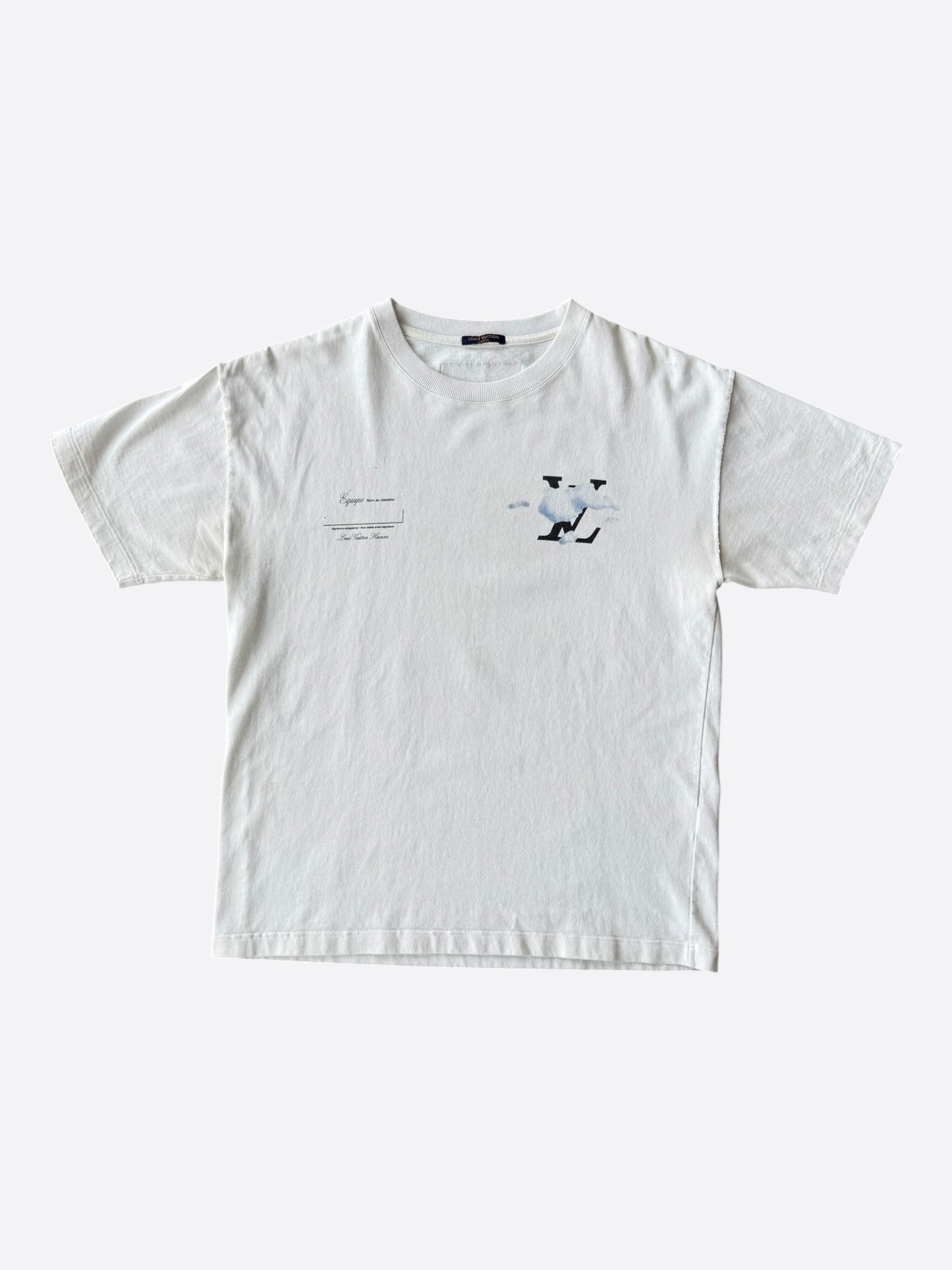 Louis Vuitton White Palm Tree Logo T-Shirt