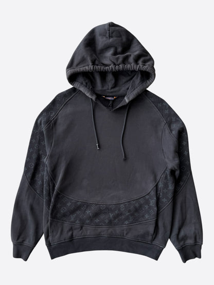 Louis Vuitton Black Circle Cut Monogram Hoodie