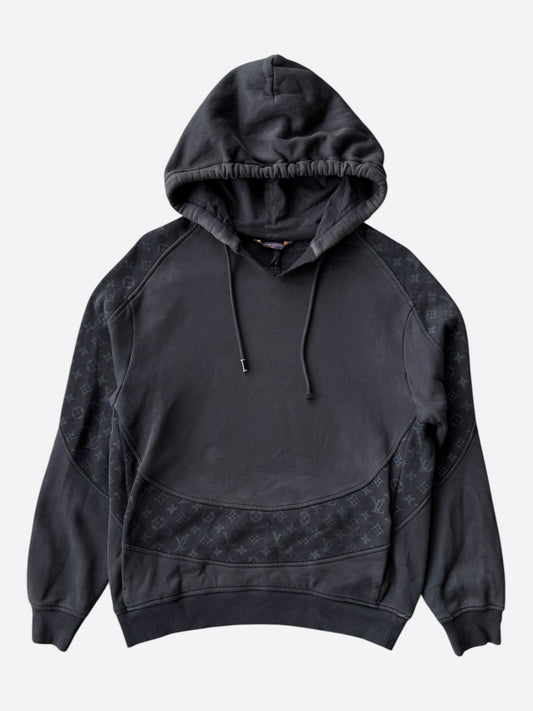 Louis Vuitton Black Circle Cut Monogram Hoodie