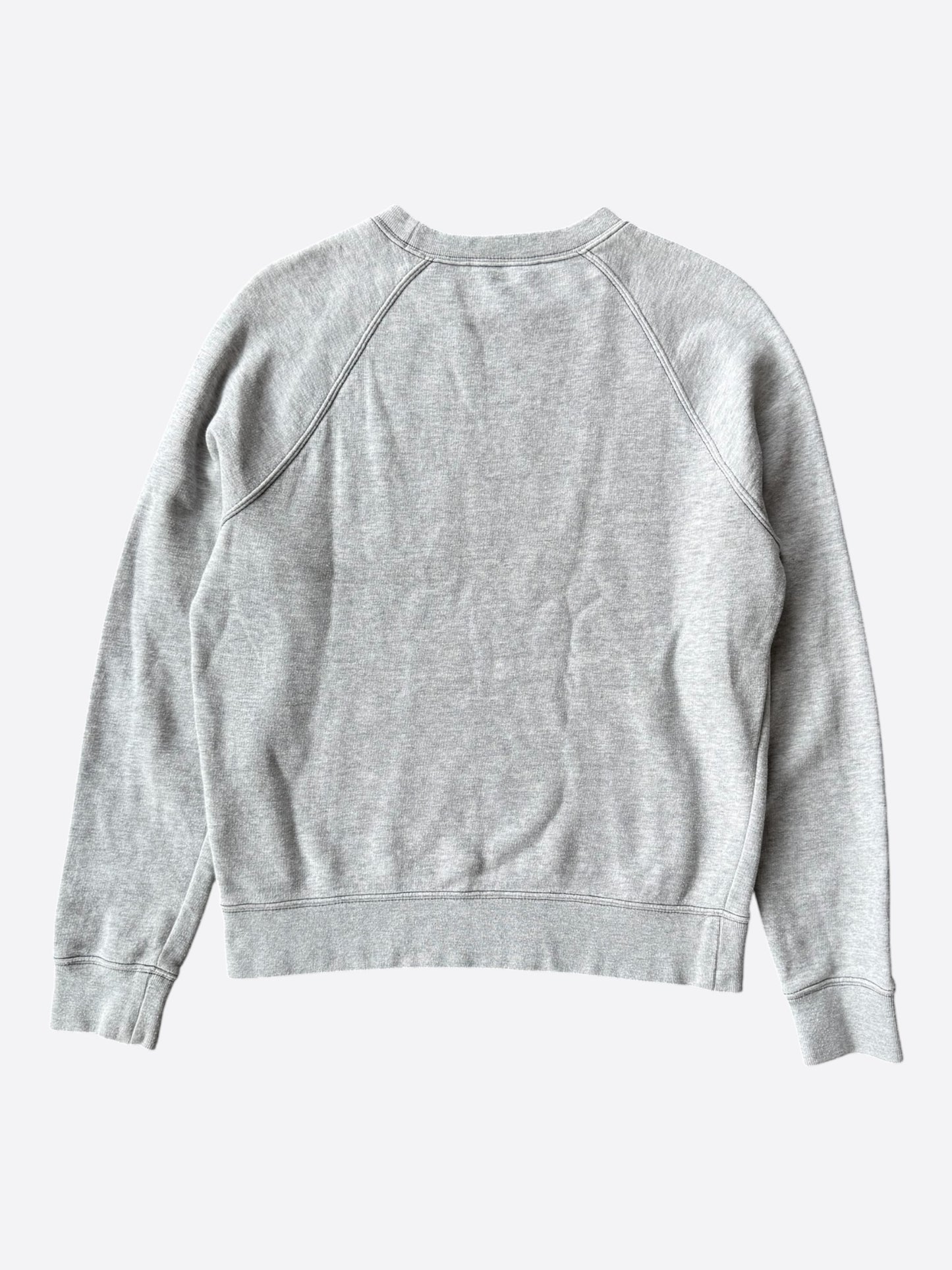 Louis Vuitton Grey Peace & Love Logo Embroidered Sweater