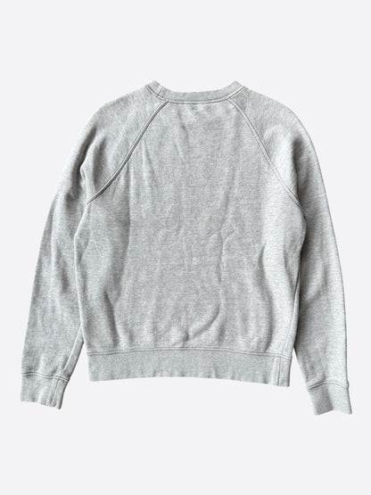 Louis Vuitton Grey Peace & Love Logo Embroidered Sweater