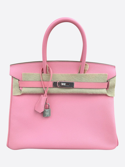 Hermes Rose Confetti Epsom & Palladium Hardware Birkin 30