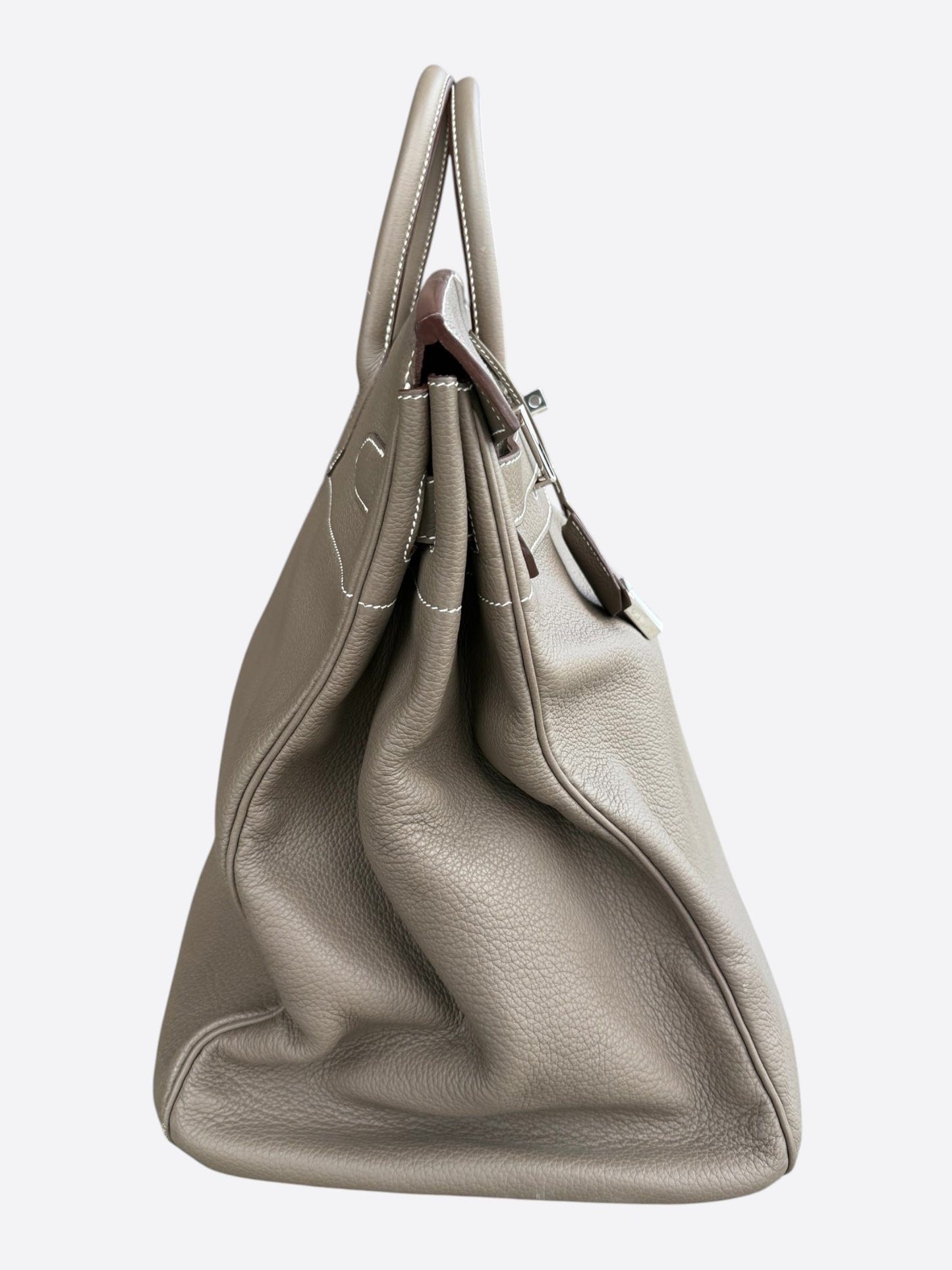 Hermes Etoupe Togo & Palladium Hardware HAC Birkin 50