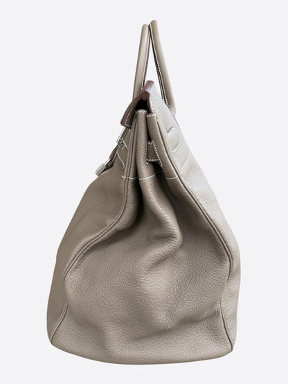 Hermes Etoupe Togo & Palladium Hardware HAC Birkin 50