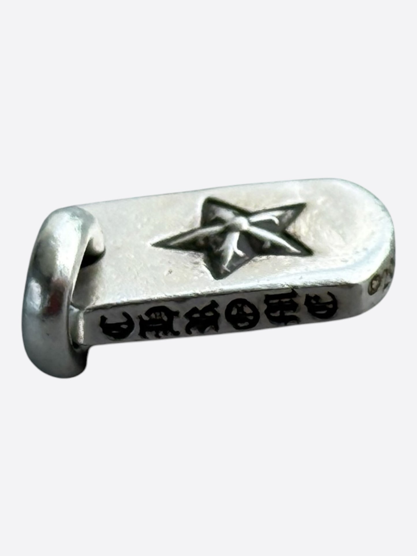 Chrome Hearts Silver Tiny Star Dog Tag Pendant
