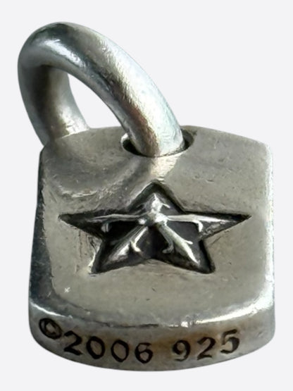 Chrome Hearts Silver Tiny Star Dog Tag Pendant