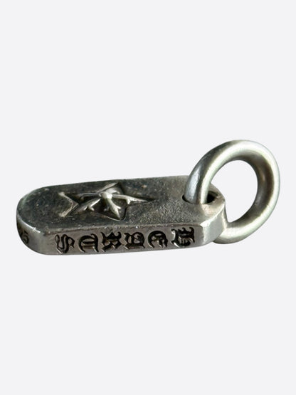 Chrome Hearts Silver Tiny Star Dog Tag Pendant