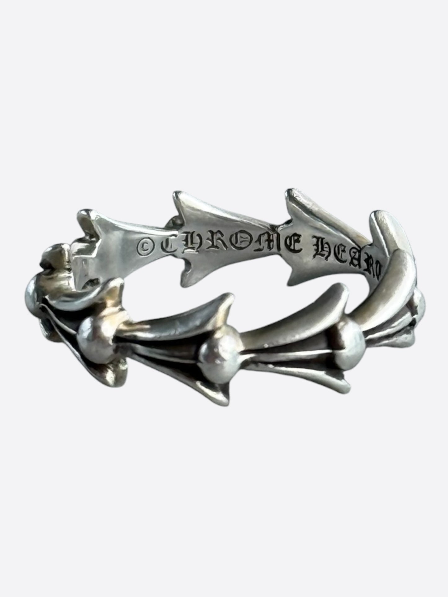 Chrome Hearts Silver Cross Tail Ring