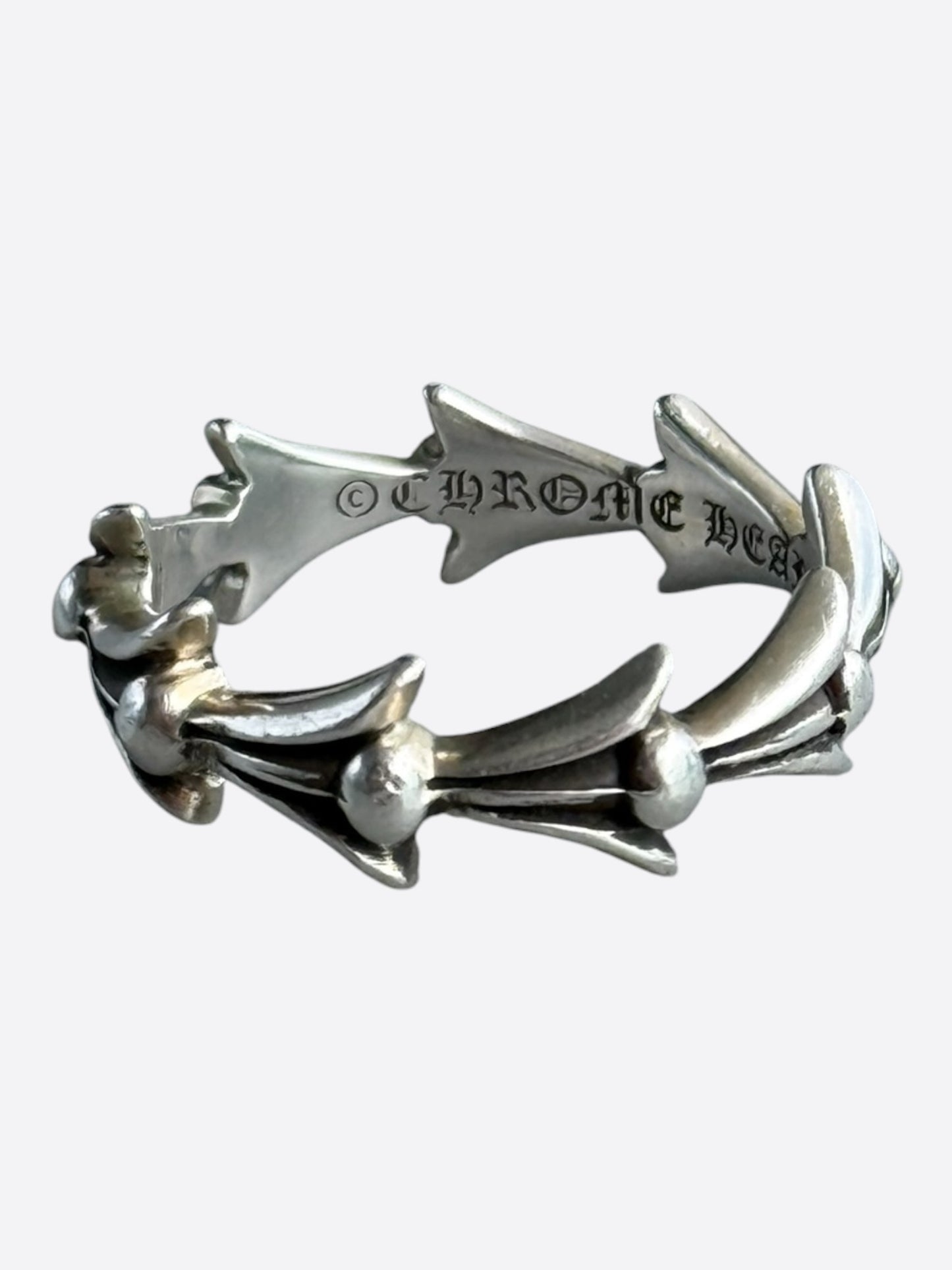 Chrome Hearts Silver Cross Tail Ring