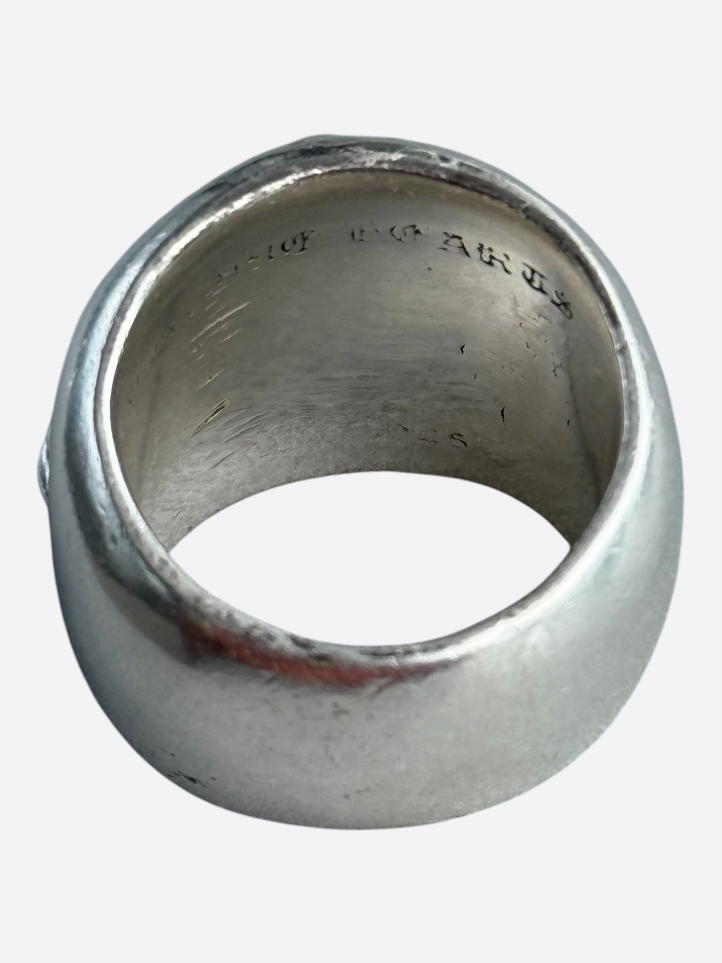 Chrome Hearts Silver Oval Cross Ring
