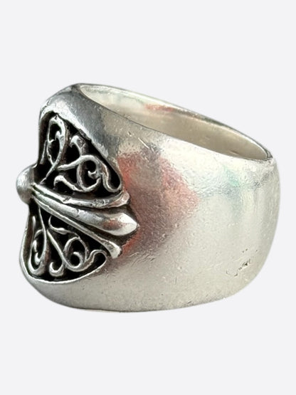 Chrome Hearts Silver Oval Cross Ring