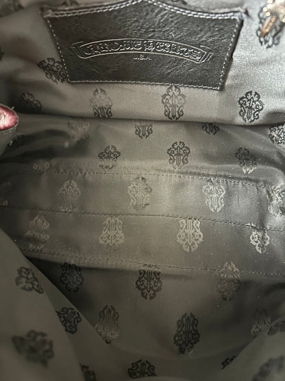 Chrome Hearts Burgundy & Black Ponyhair Hand Bag
