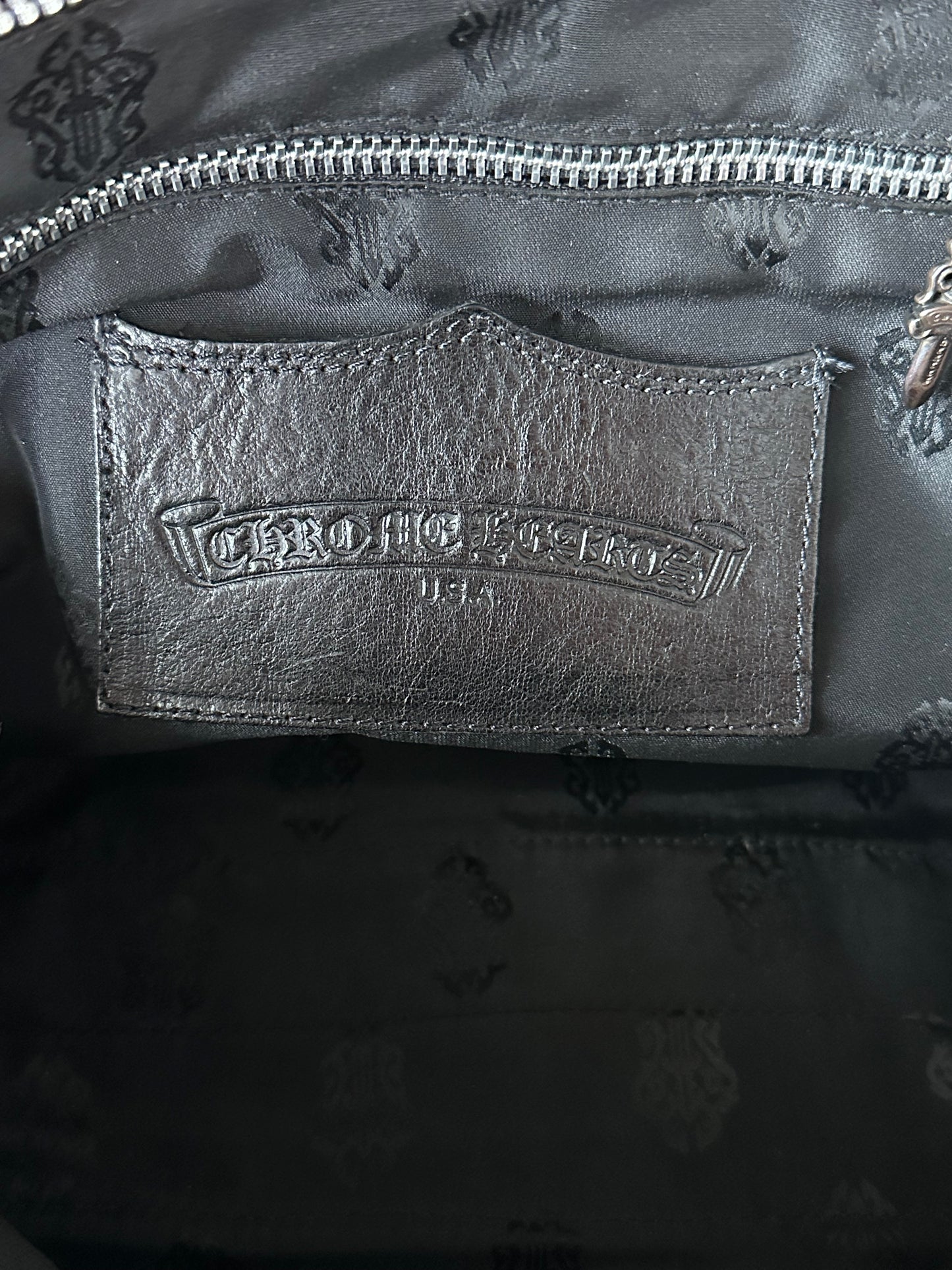 Chrome Hearts Burgundy & Black Ponyhair Hand Bag