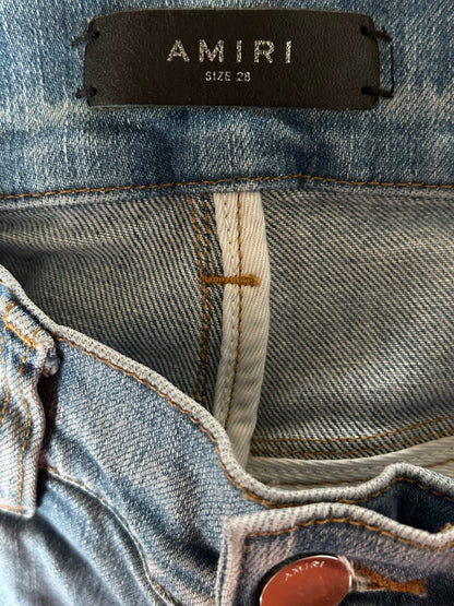 Amiri Clay Indigo Plaid Patch MX1 Jeans