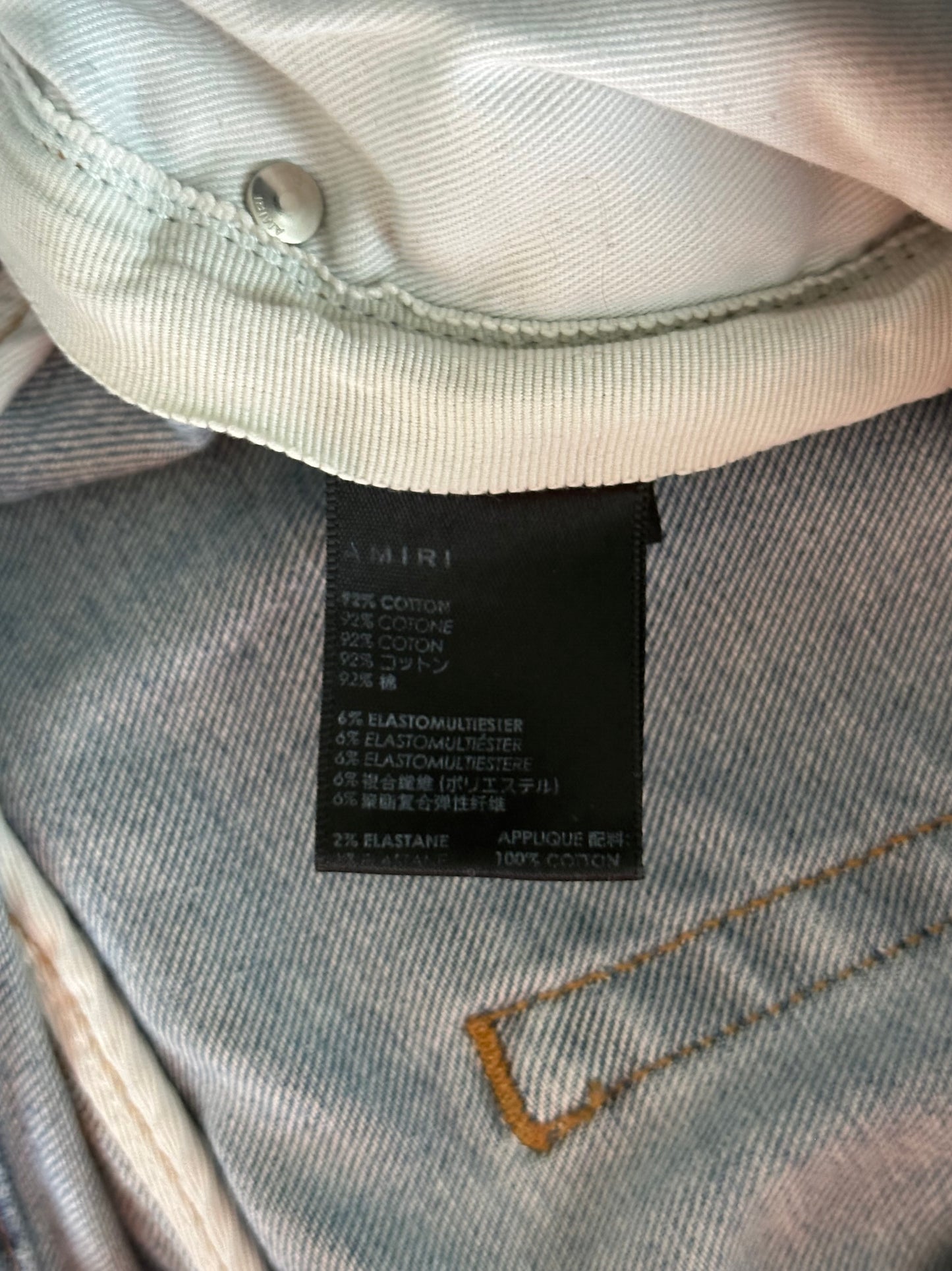 Amiri Clay Indigo Plaid Patch MX1 Jeans