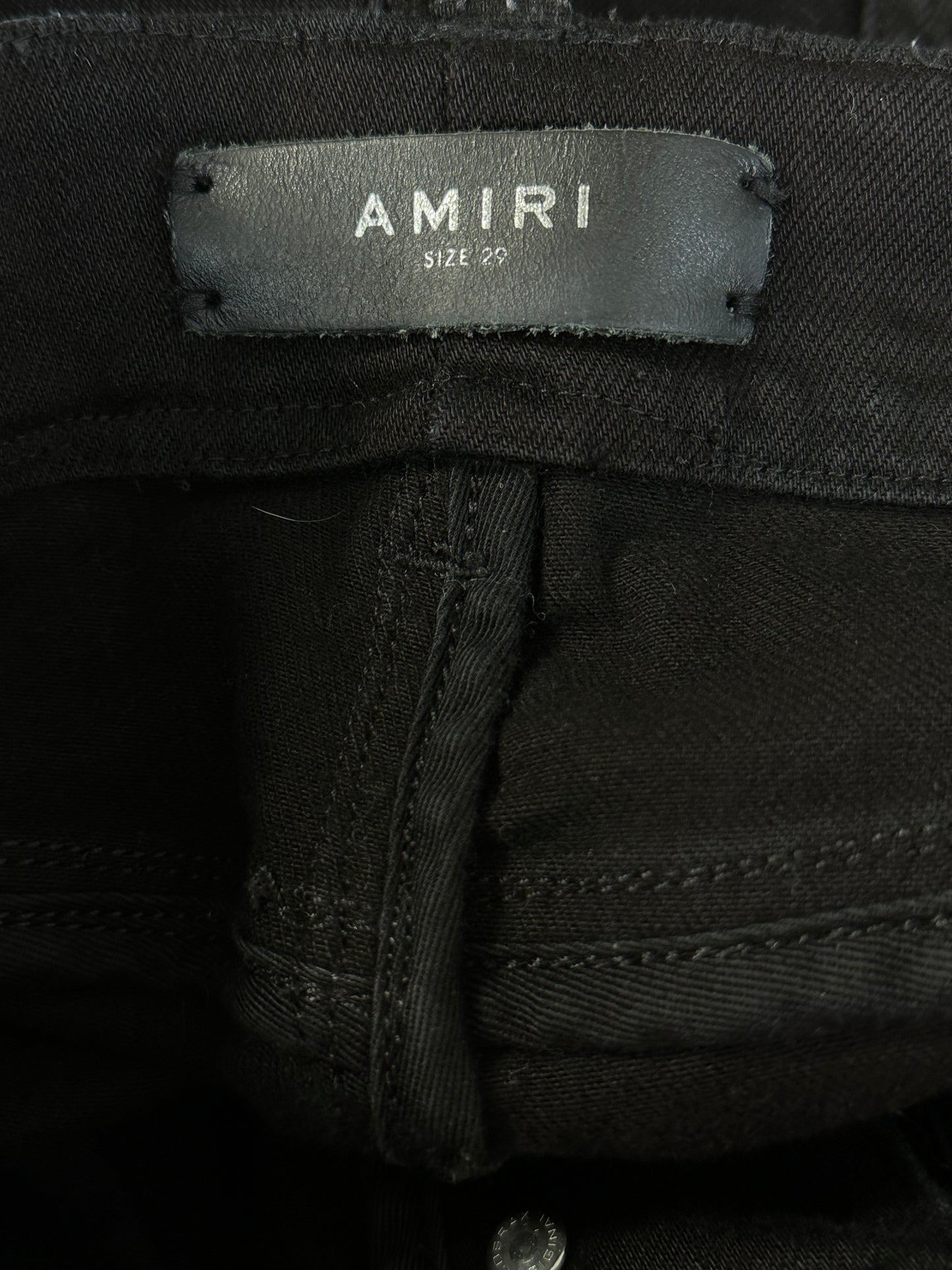 Amiri Black Suede Patch MX1 Jeans