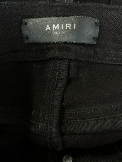Amiri Black Suede Patch MX1 Jeans