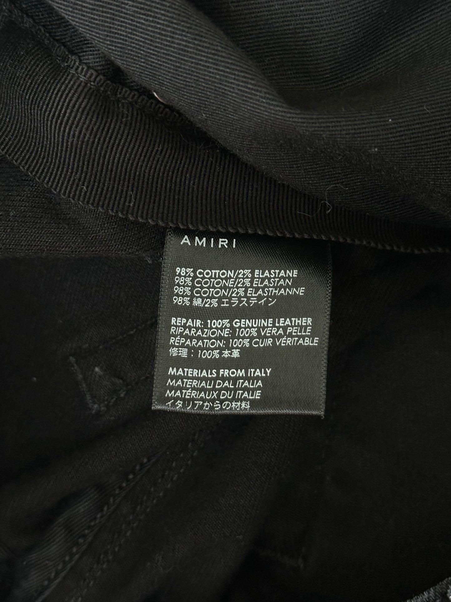 Amiri Black Suede Patch MX1 Jeans