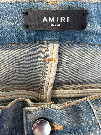 Amiri Clay Indigo & Black Patch MX1 Jeans