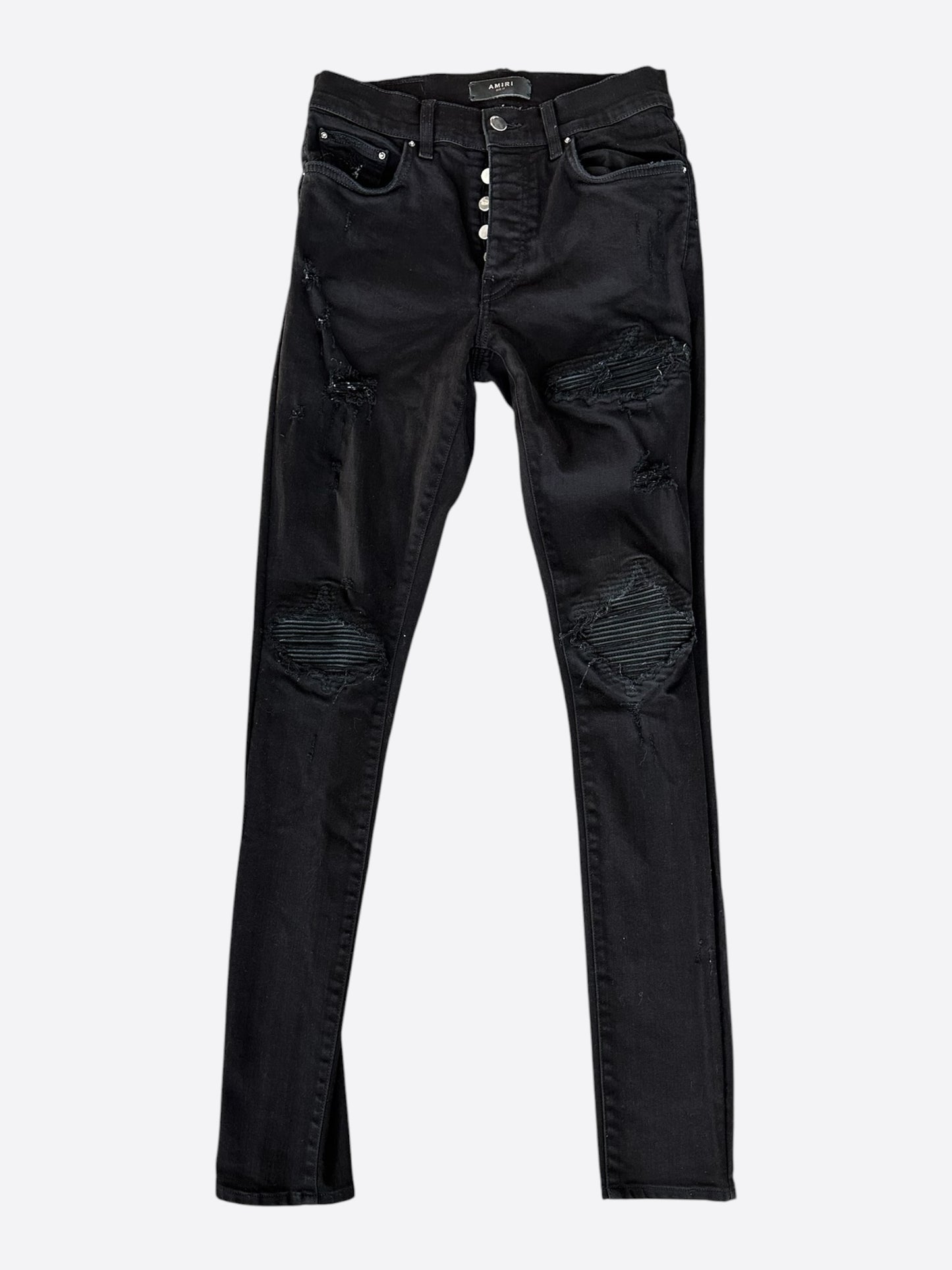 Amiri Black Suede Patch MX1 Jeans