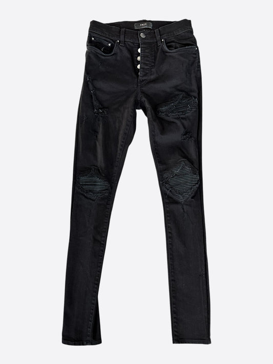 Amiri Black Suede Patch MX1 Jeans