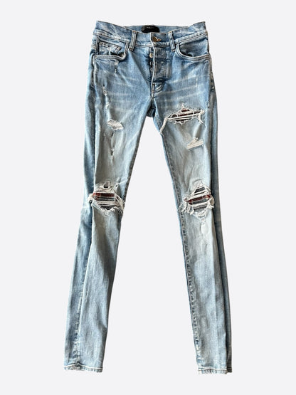 Amiri Clay Indigo Plaid Patch MX1 Jeans