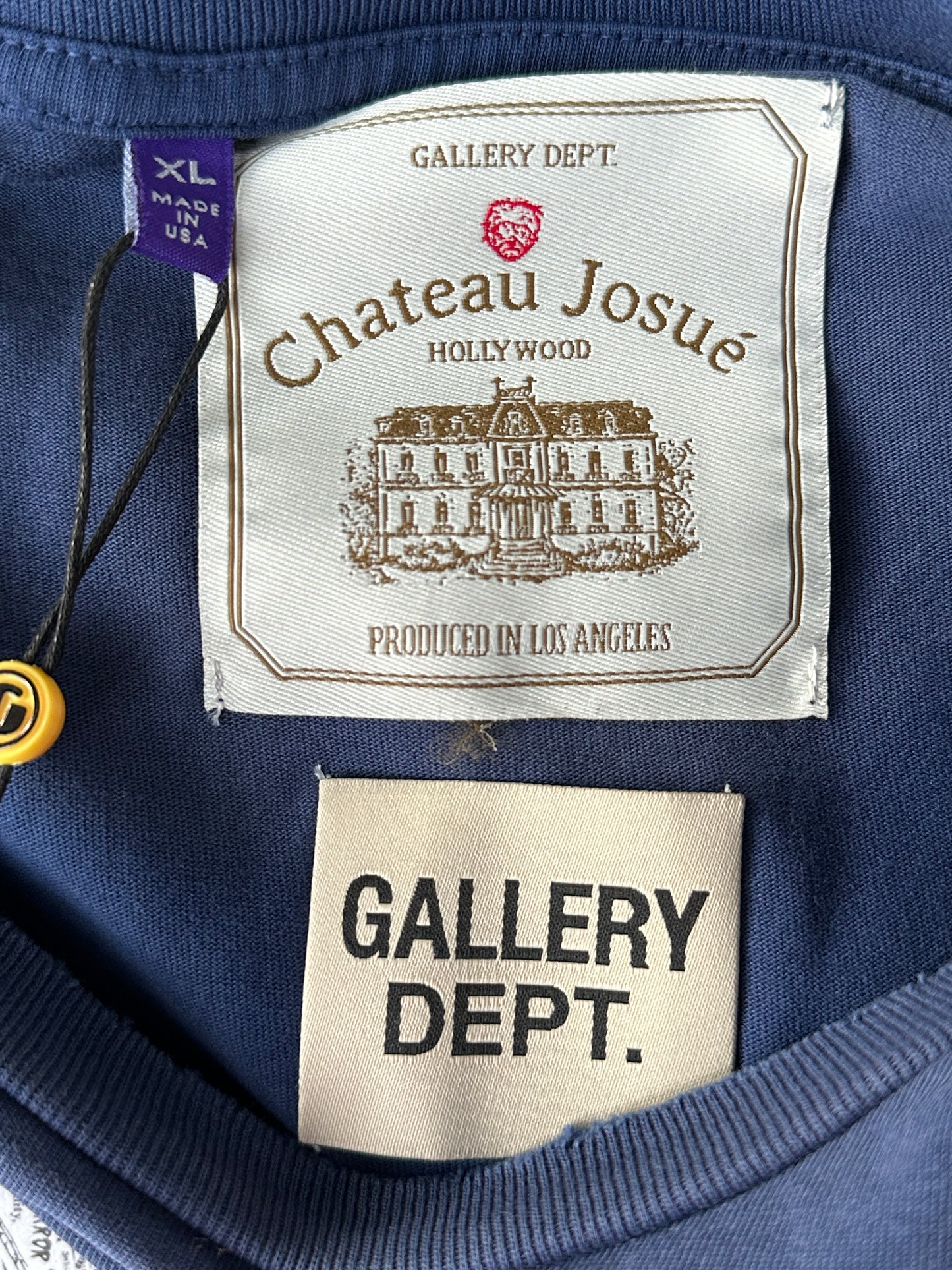 Gallery Dept Blue & White Chateau Ranch Logo T-Shirt