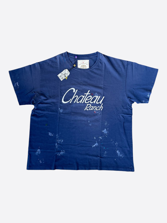 Gallery Dept Blue & White Chateau Ranch Logo T-Shirt