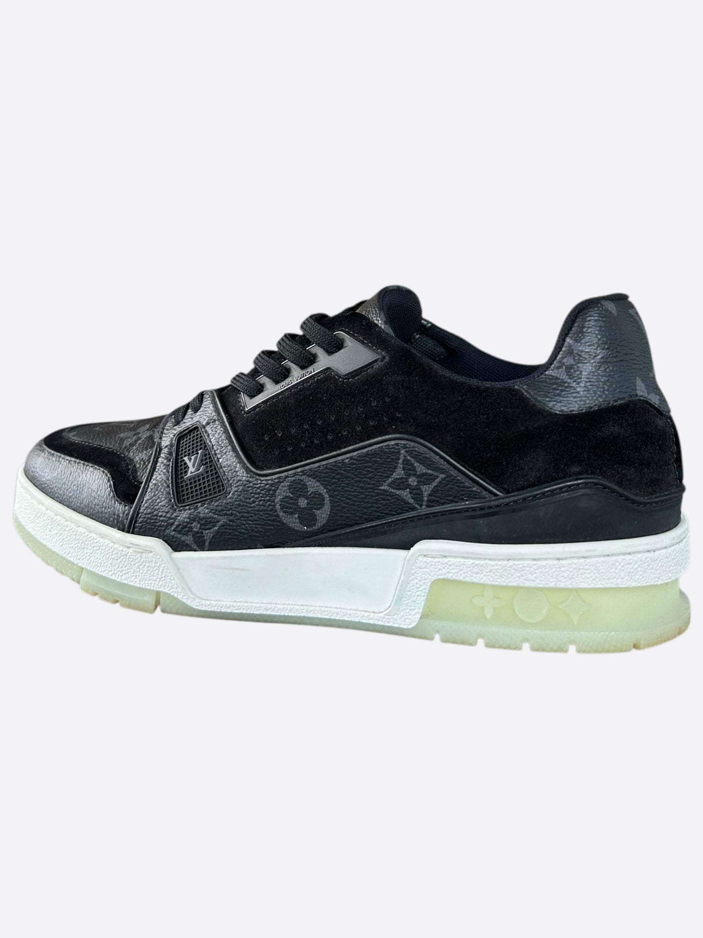 Louis Vuitton Black Monogram Eclipse Suede Trainers