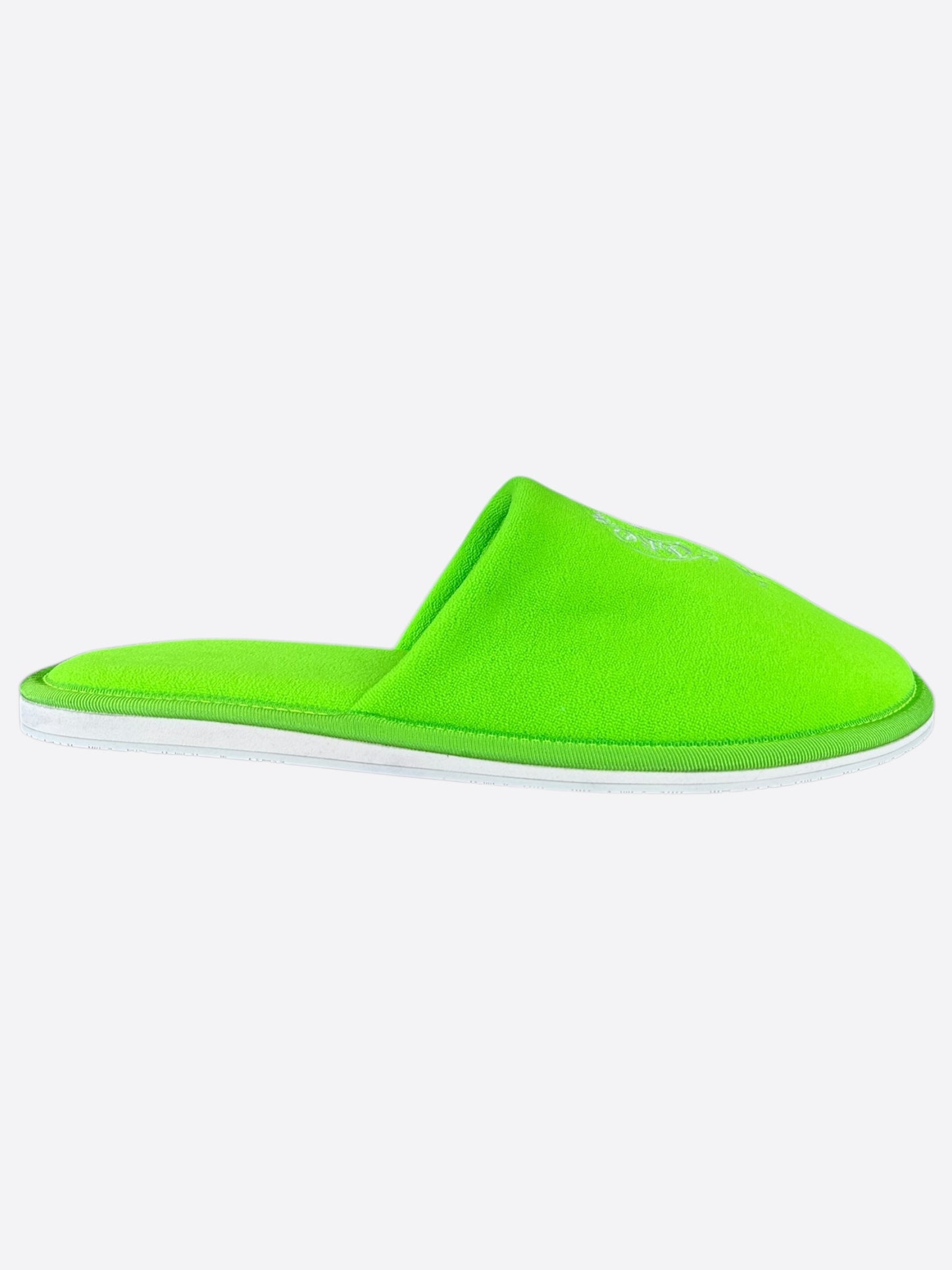 Chrome Hearts Green & White Miami Horseshoe Logo Slippers