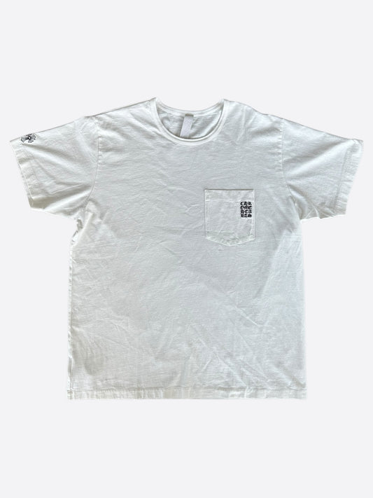 Chrome Hearts White & Black Embroidered Logo T-Shirt