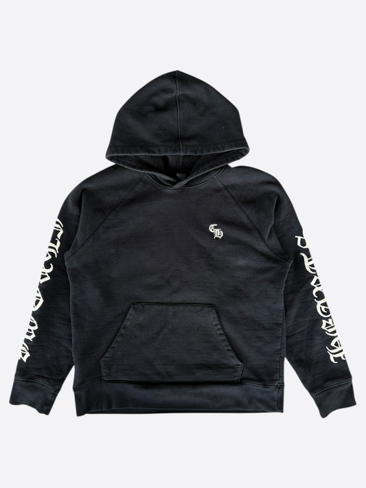 Chrome Hearts Black & White Embroidered Logo Hoodie